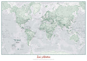 PS01227_M_CANRL - Personalised World Is Art - Wall Map Rustic