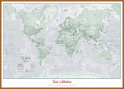 PS01227_L_LBWTE - Personalised World Is Art - Wall Map Rustic