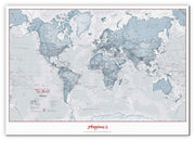 PS01225_S_CANVA - Personalised World Is Art - Wall Map Teal