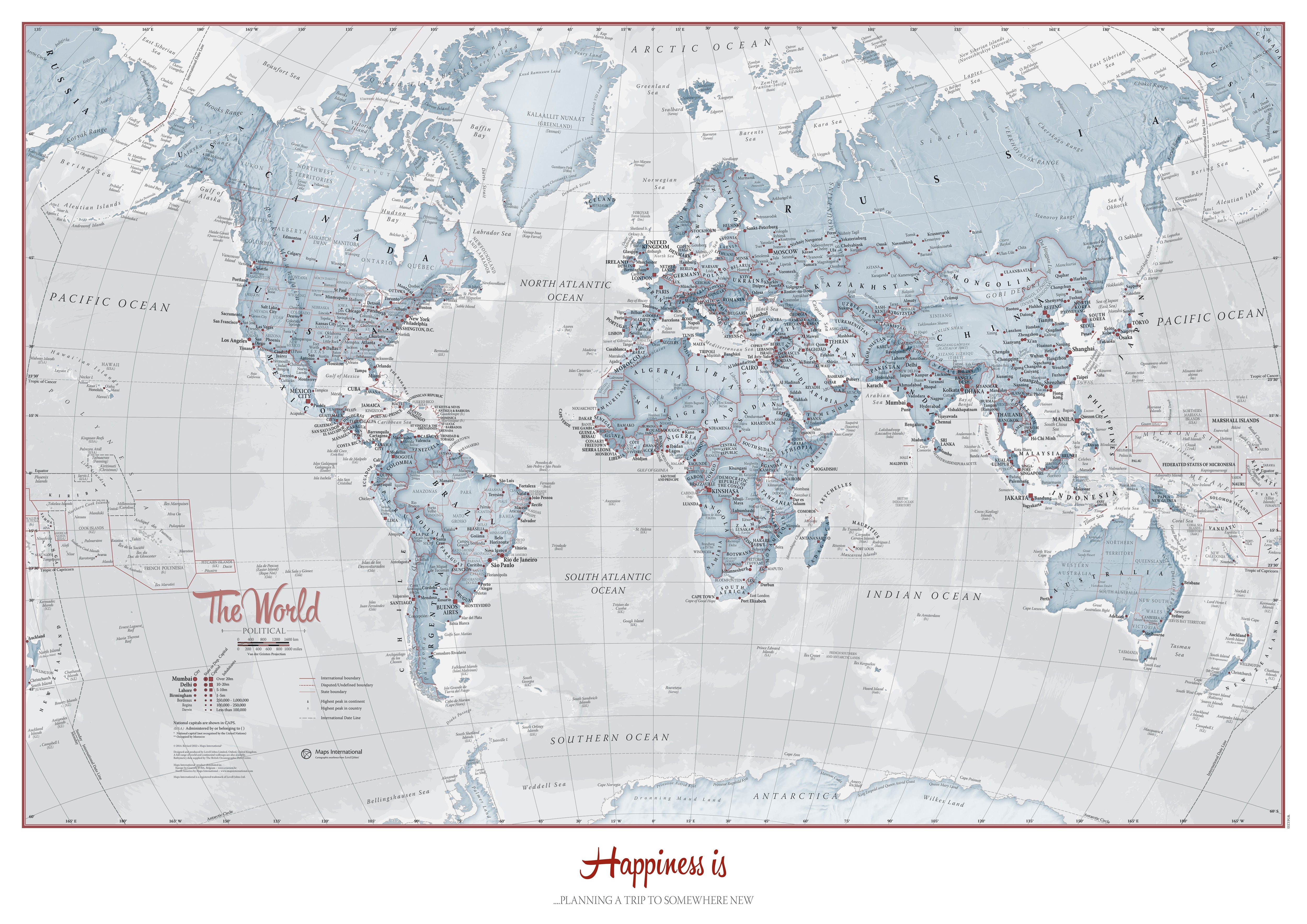PS01225_L_PAPER - Personalised World Is Art - Wall Map Teal
