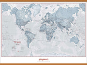 PS01225_L_LWDHB - Personalised World Is Art - Wall Map Teal