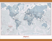 PS01225_M_CWDHB - Personalised World Is Art - Wall Map Teal