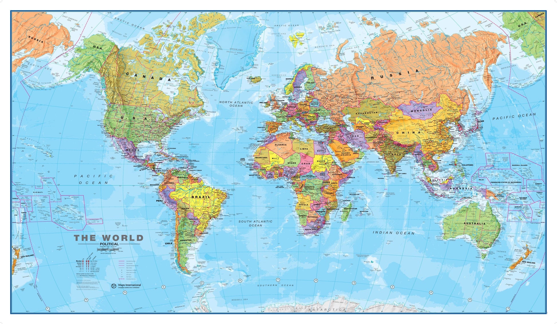 WM00001_S_PAPER - World Political Map