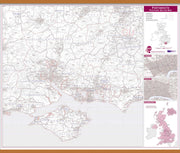 UK00783_L_LWDHB - Portsmouth, Southampton and Isle of Wight Postcode Sector Map