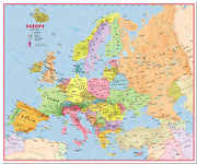 CT00630_H_LMBRD - Primary Europe Wall Map Political