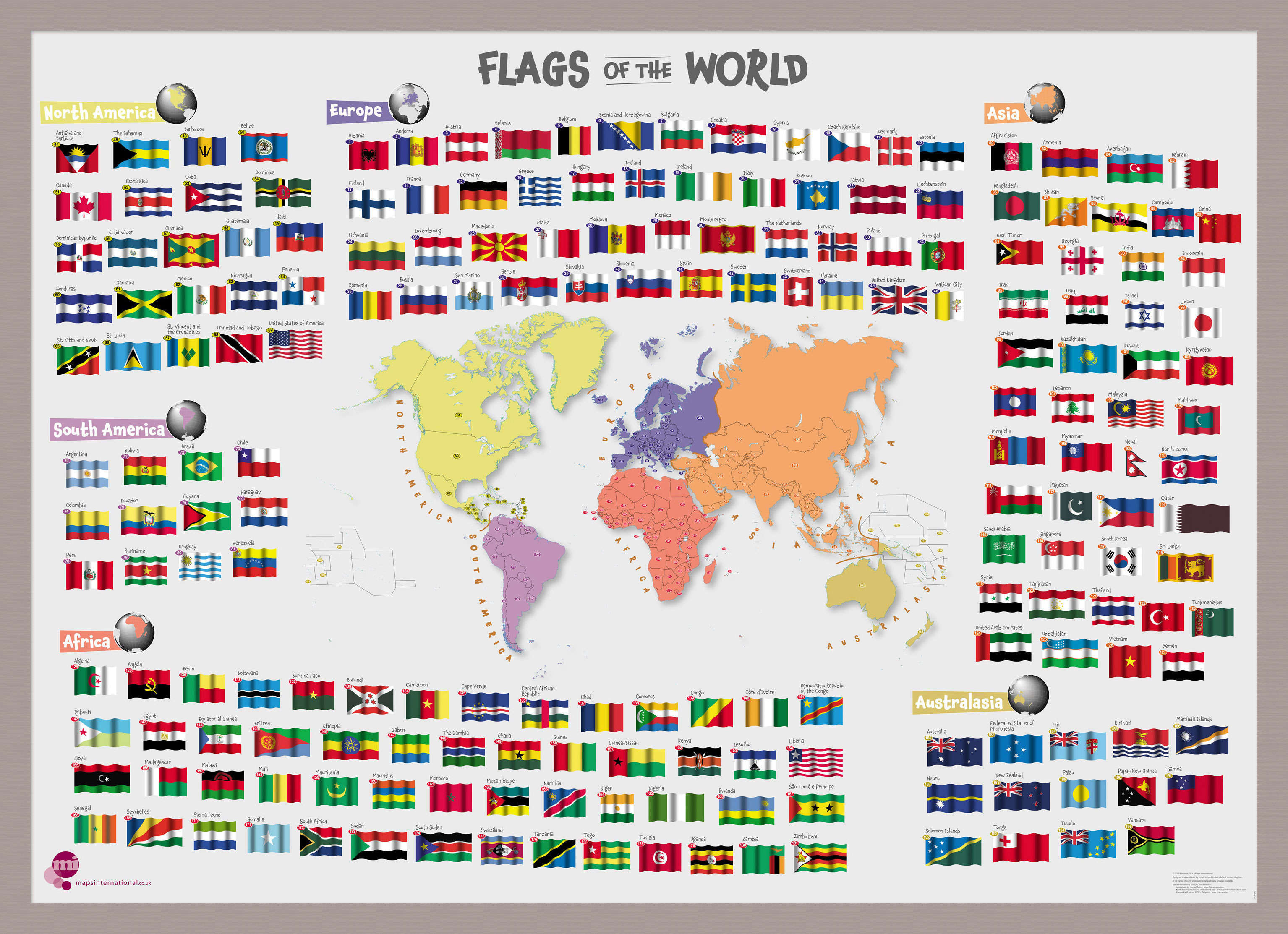 LS00625_M_PINAL - Primary Flags of the World poster
