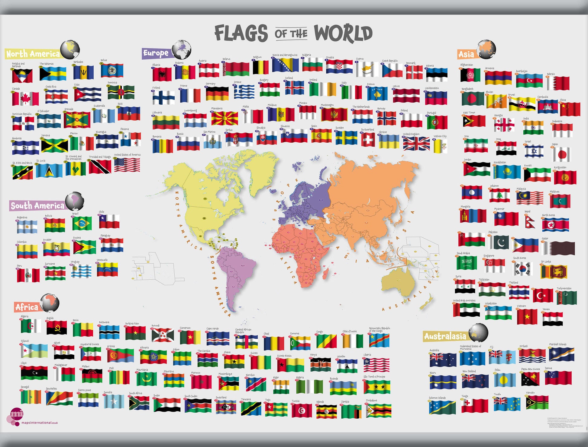 LS00625_M_LAMHB - Primary Flags of the World poster