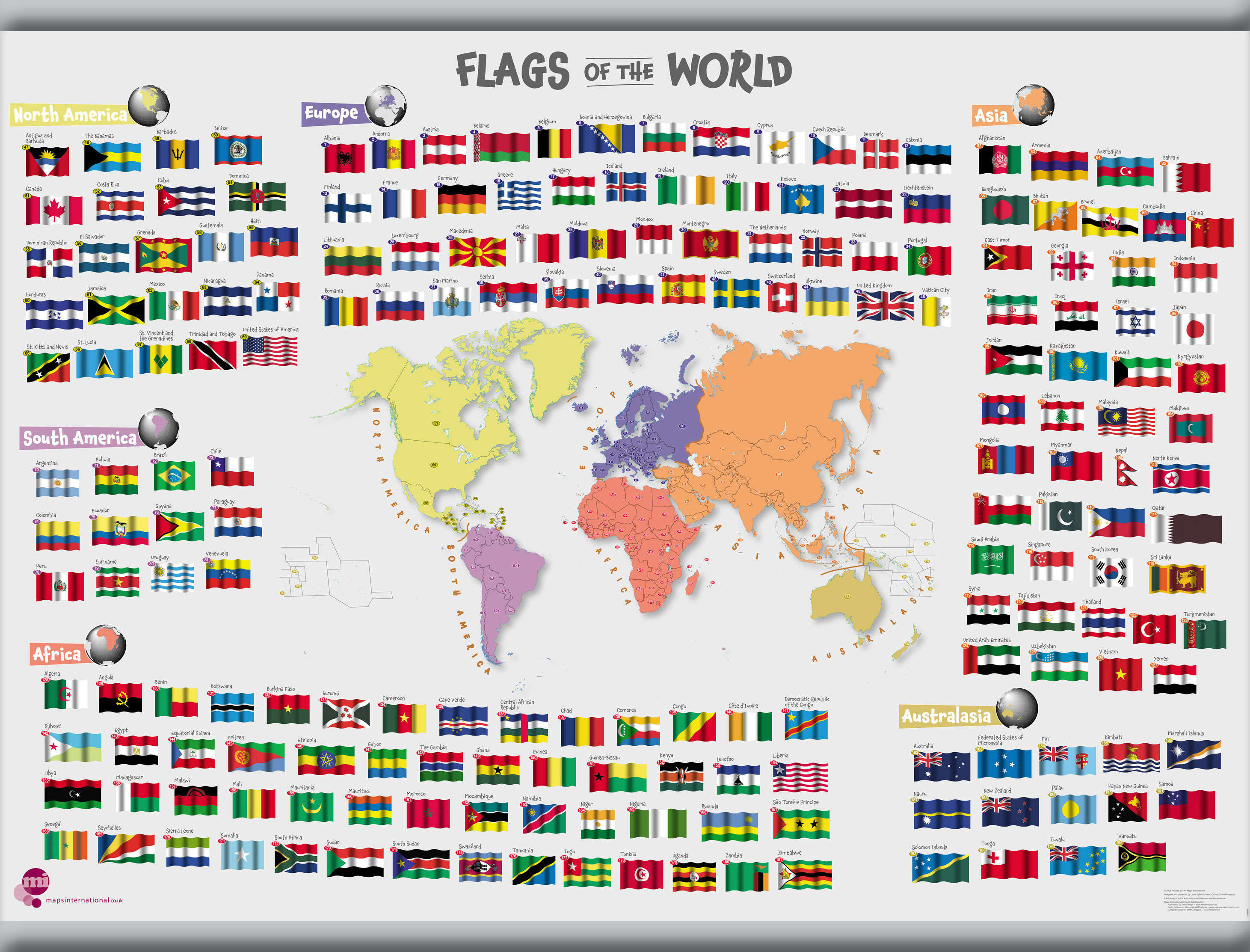 LS00625_M_LAMHB - Primary Flags of the World poster