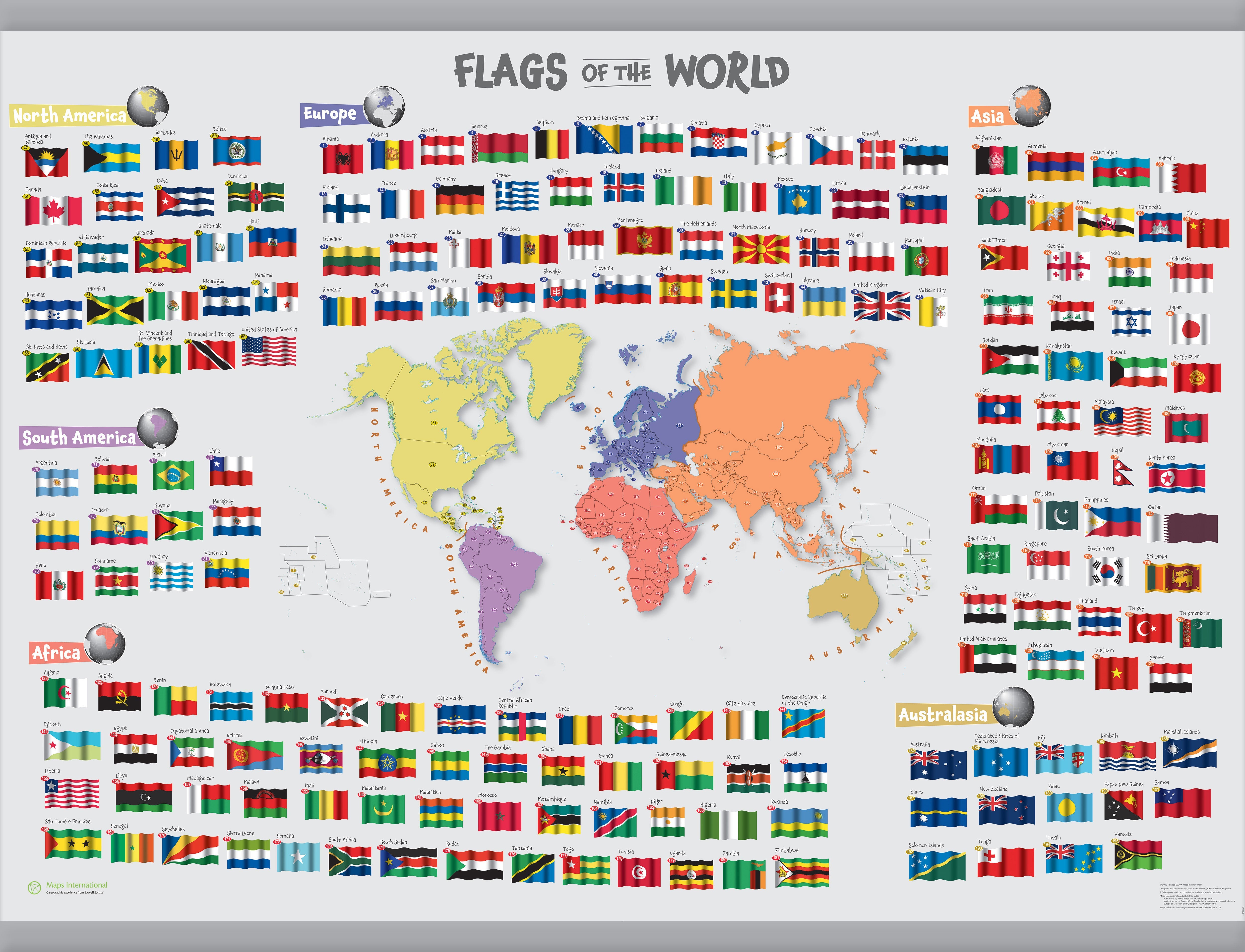 LS00625_M_LAMHB - Primary Flags of the World poster