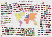 LS00625_M_PAPER - Primary Flags of the World poster
