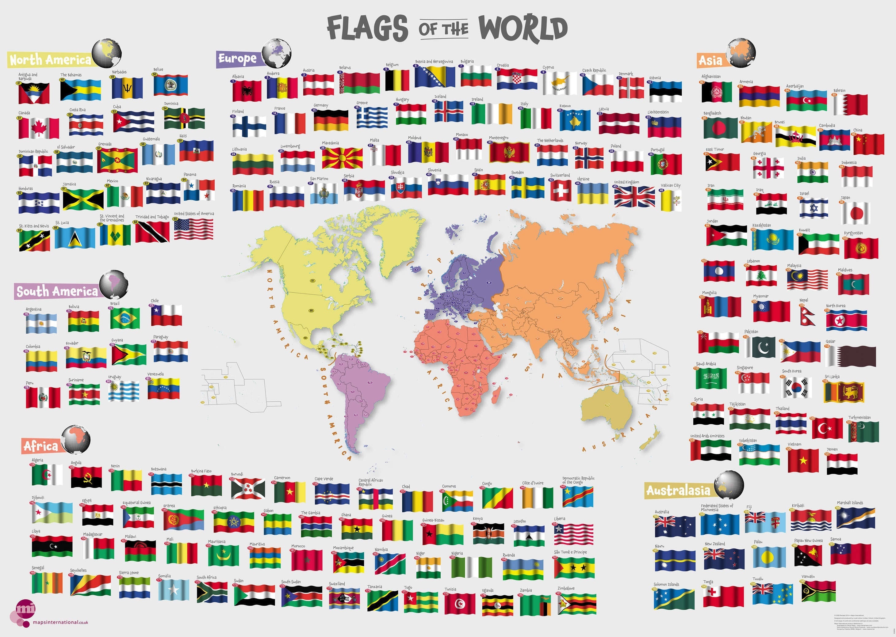 LS00625_M_PAPER - Primary Flags of the World poster