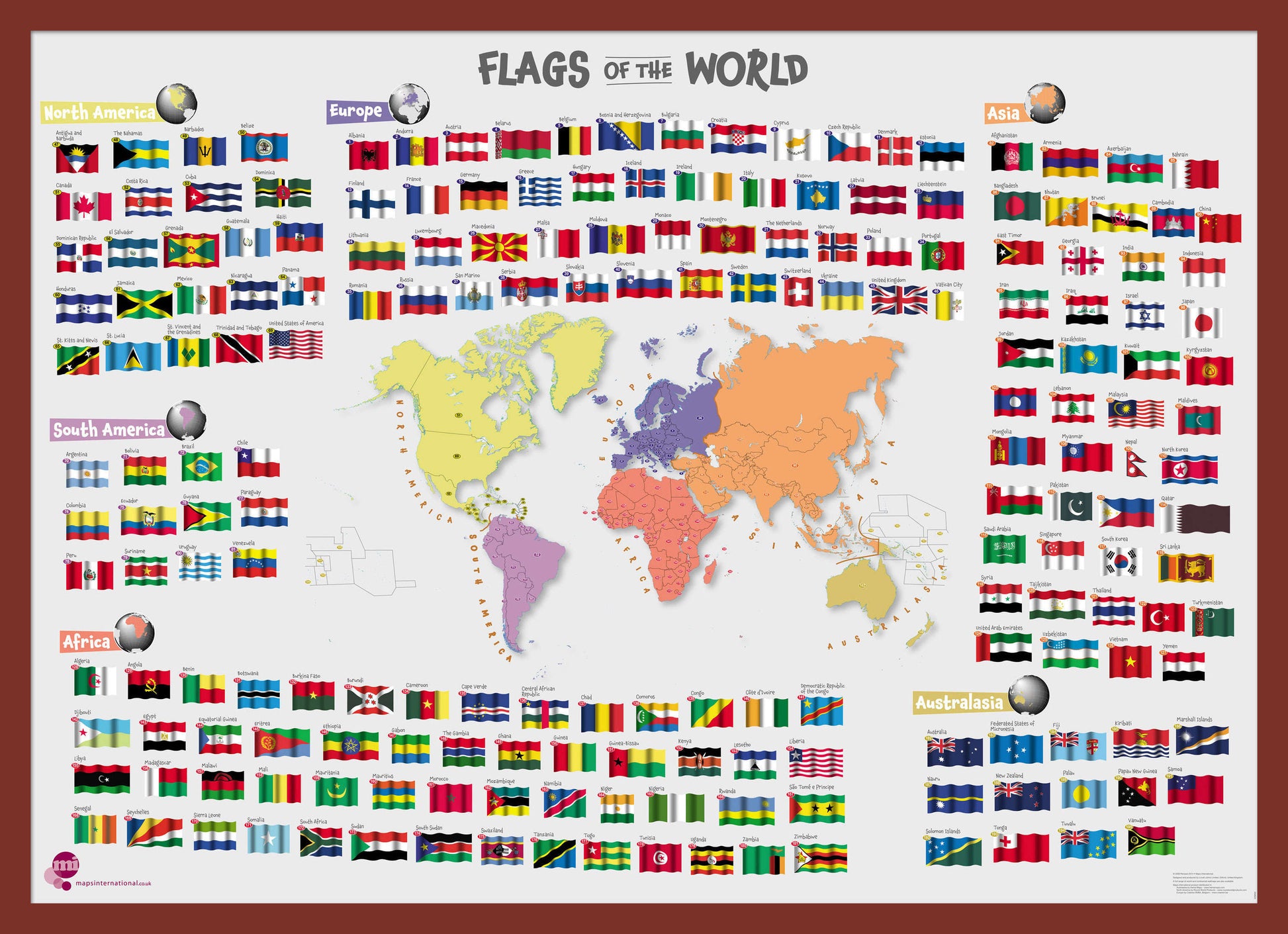 LS00625_M_PINOK - Primary Flags of the World poster