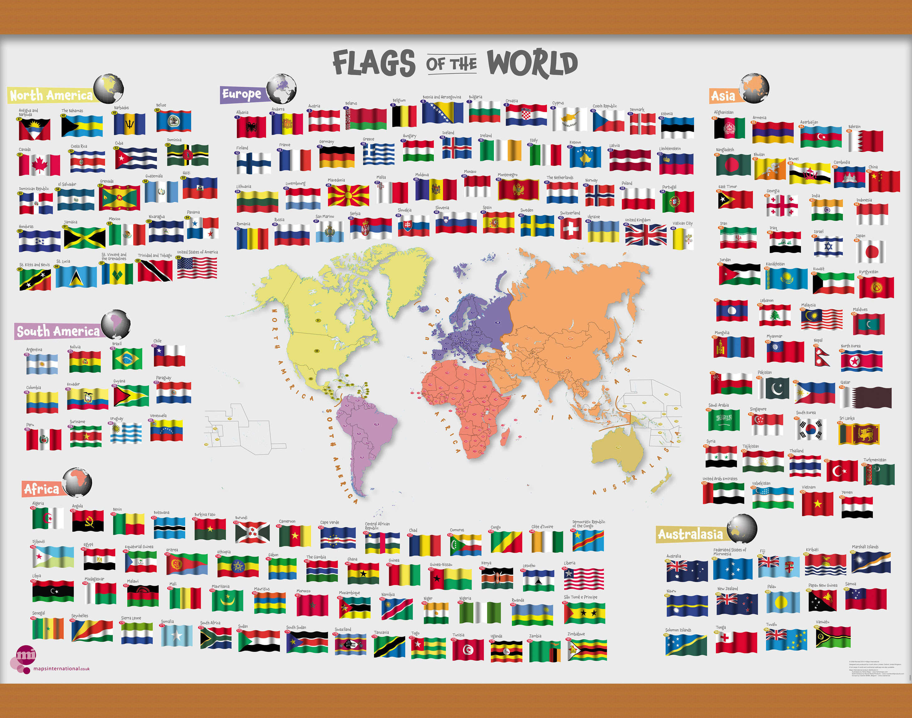 LS00625_M_LWDHB - Primary Flags of the World poster