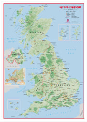UK00629_L_WDWHI - Primary UK Wall Map Physical
