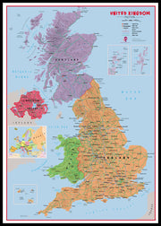 UK00628_H_LBDBL - Primary UK Wall Map Political