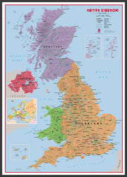 UK00628_L_WDBLA - Primary UK Wall Map Political