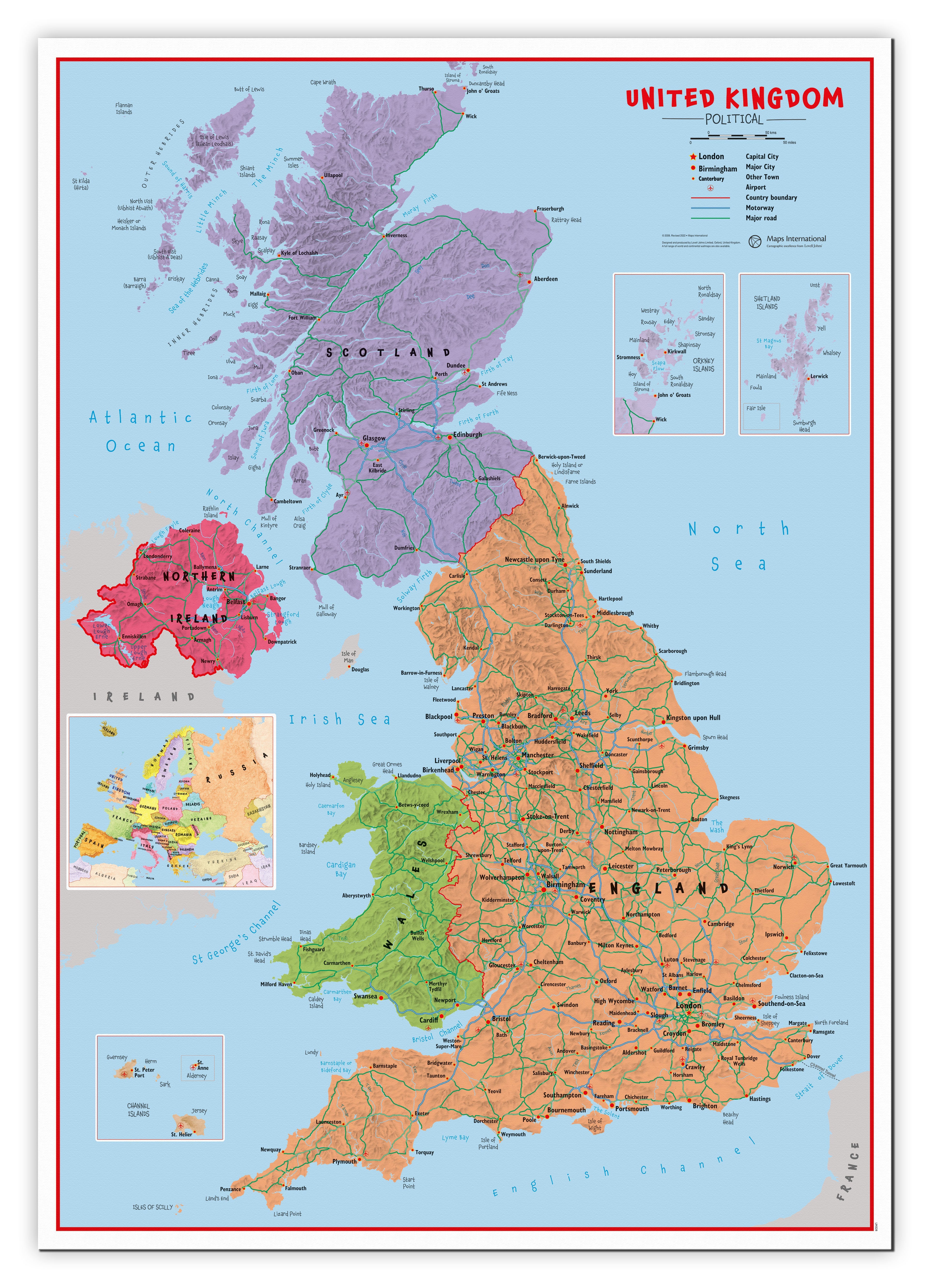 UK00628_H_CANVA - Primary UK Wall Map Political