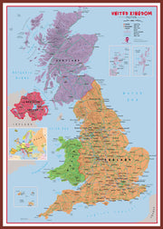 UK00628_L_LBDOK - Primary UK Wall Map Political
