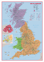 UK00628_L_LBWWH - Primary UK Wall Map Political