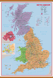 UK00628_H_CWDHB - Primary UK Wall Map Political