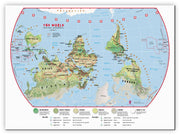WM00458_L_CANVA - Primary Upside Down World Wall Map Environmental