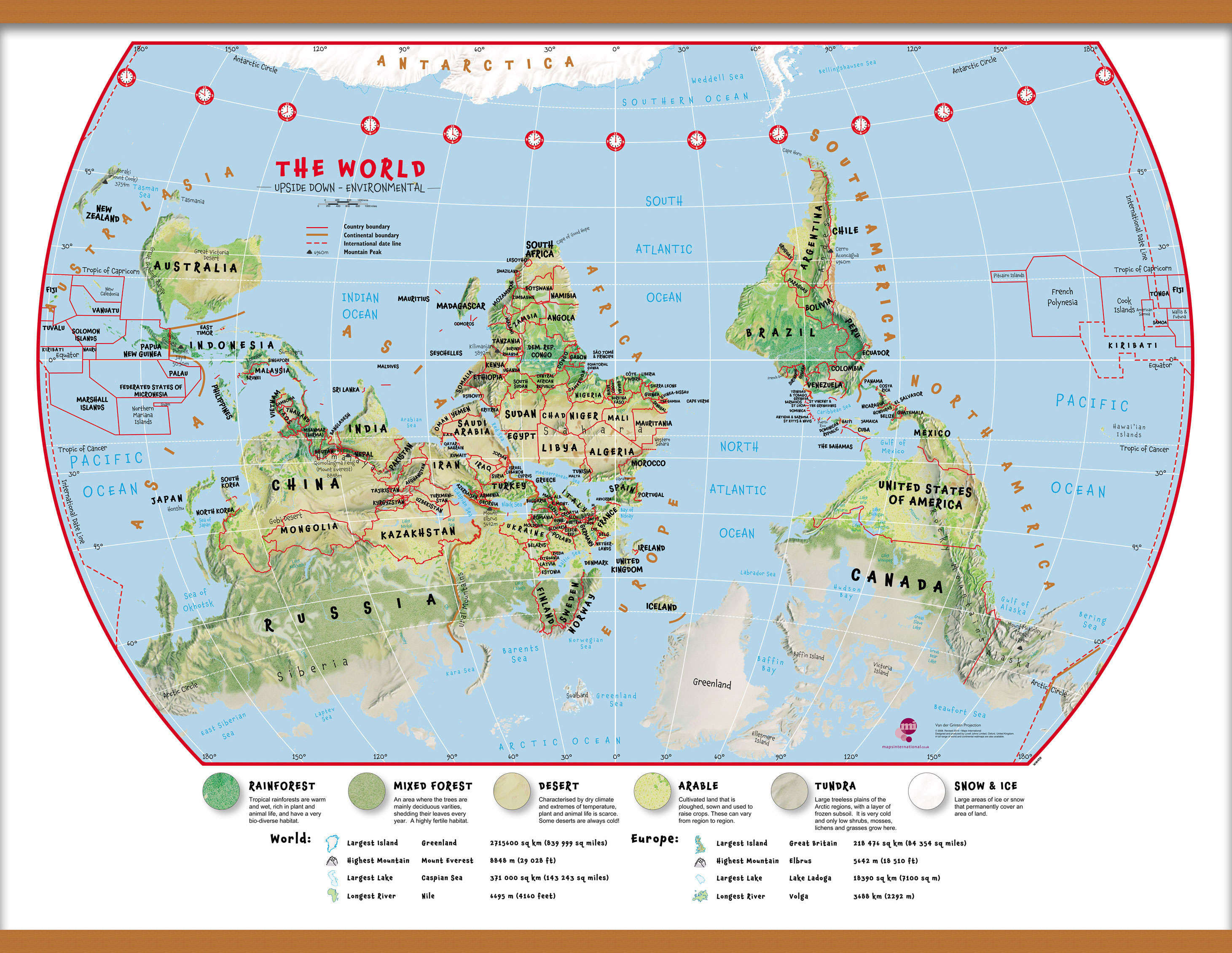 WM00458_H_LWDHB - Primary Upside Down World Wall Map Environmental