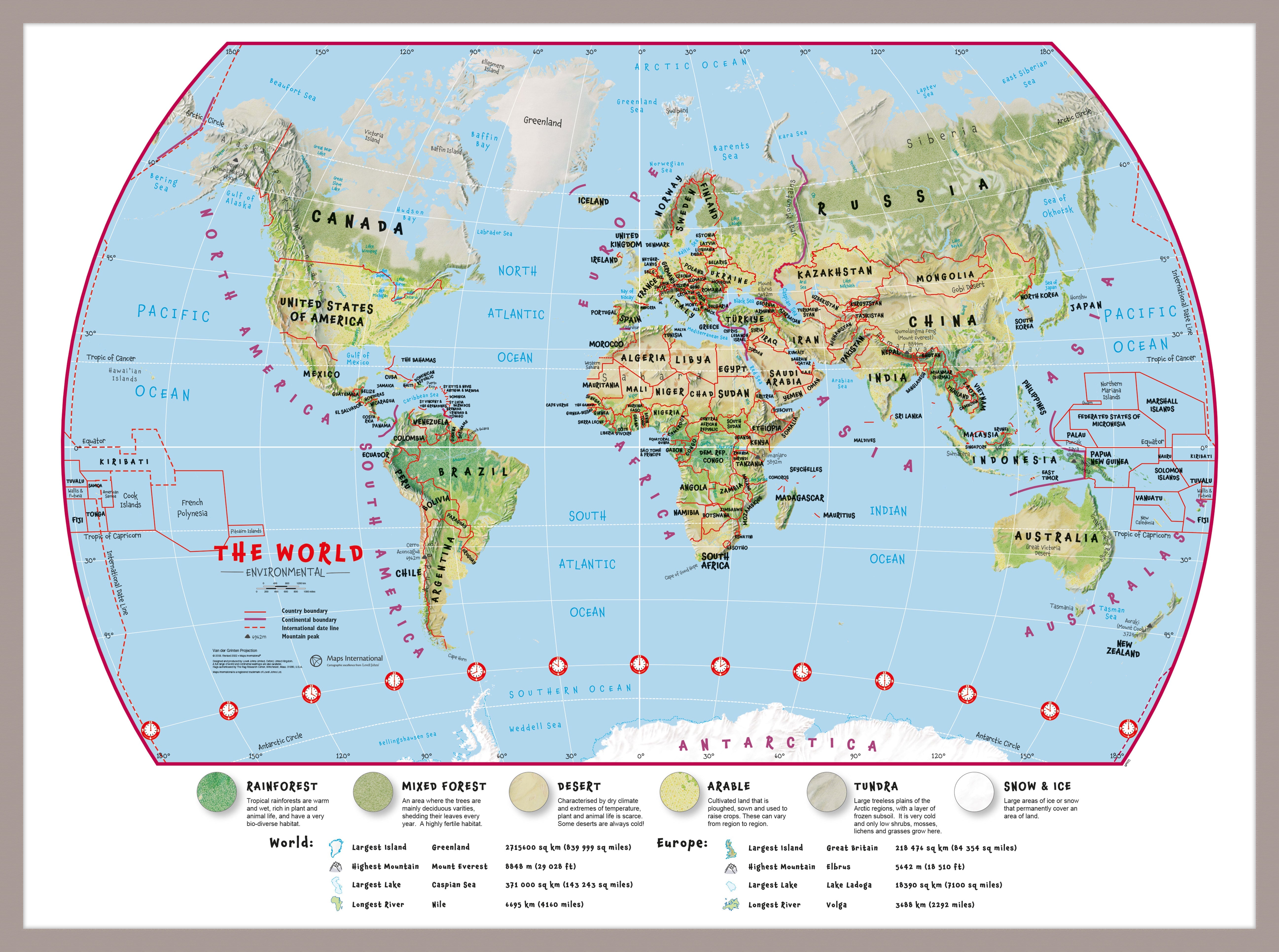WM00415_M_PINAL - Primary World Wall Map Environmental