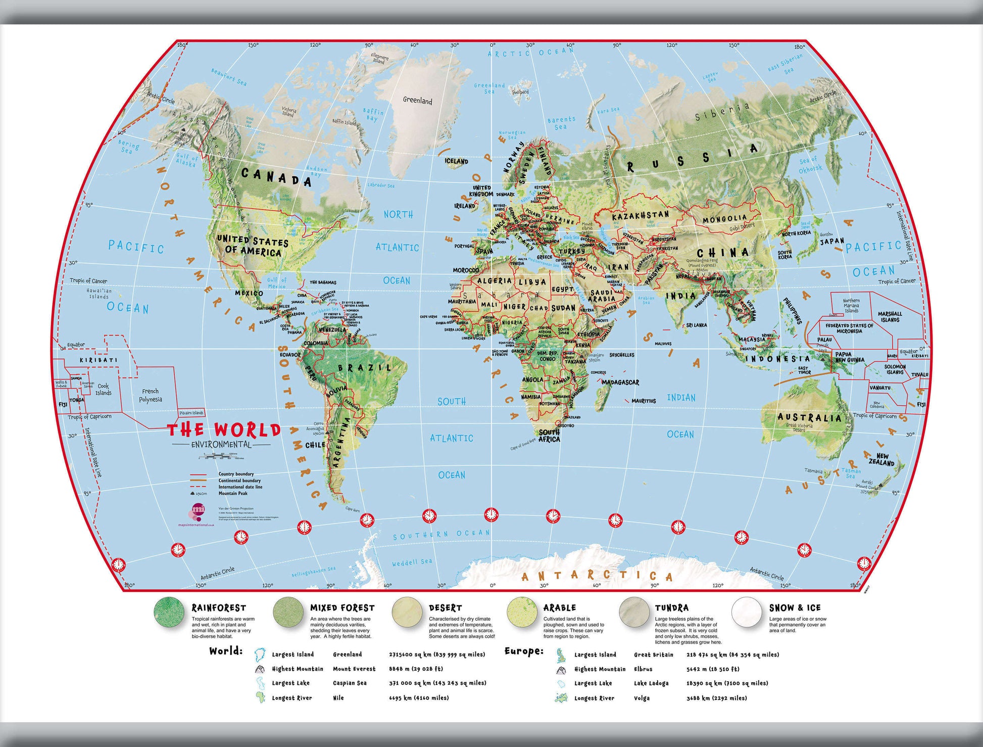 WM00415_M_CANHB - Primary World Wall Map Environmental