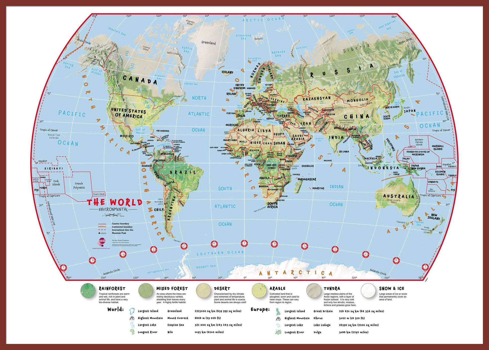 WM00415_L_LBDOK - Primary World Wall Map Environmental