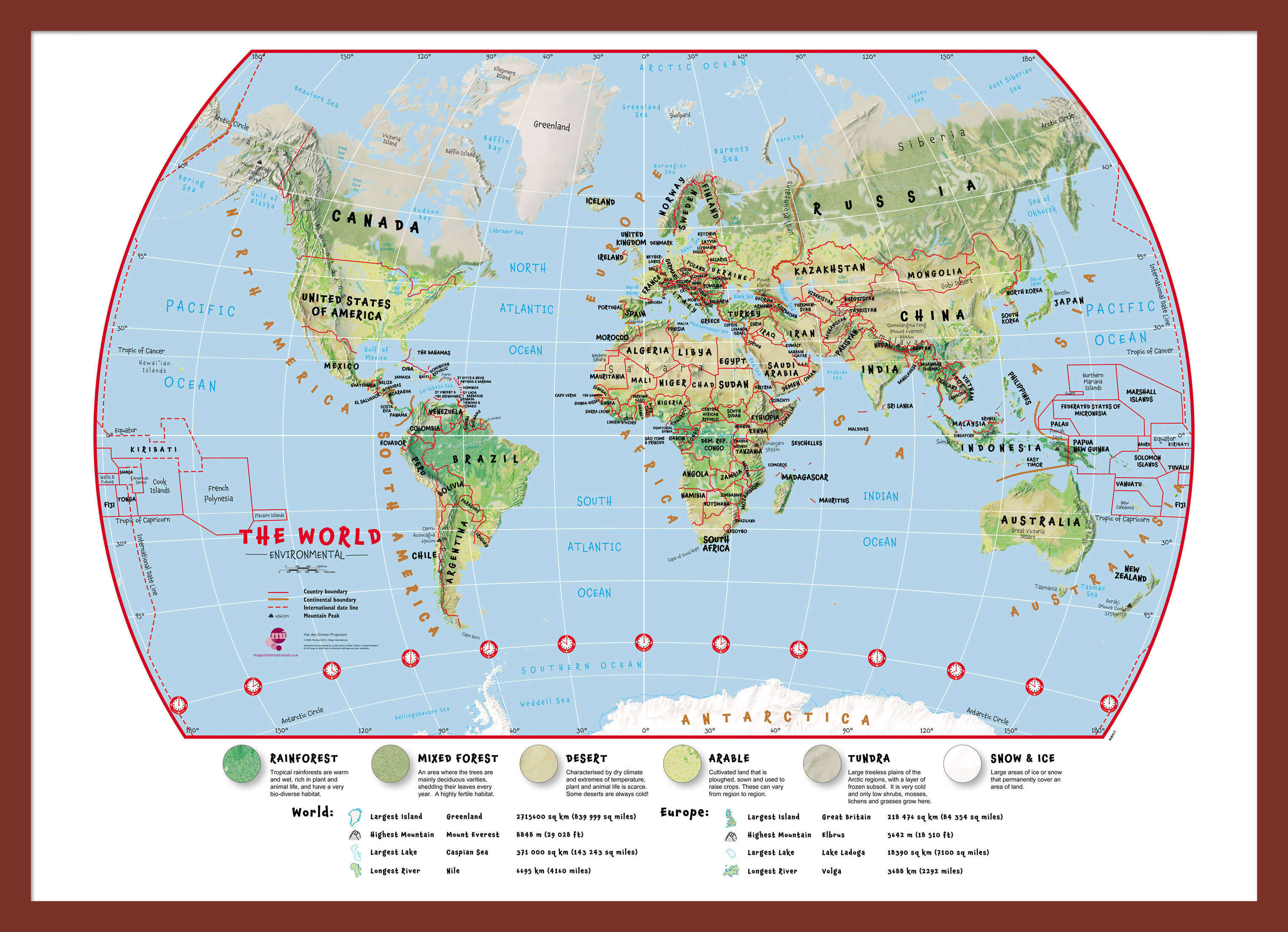 WM00415_S_PINOK - Primary World Wall Map Environmental