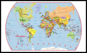 WM00797_L_LBDBL - Primary World Wall Map Political