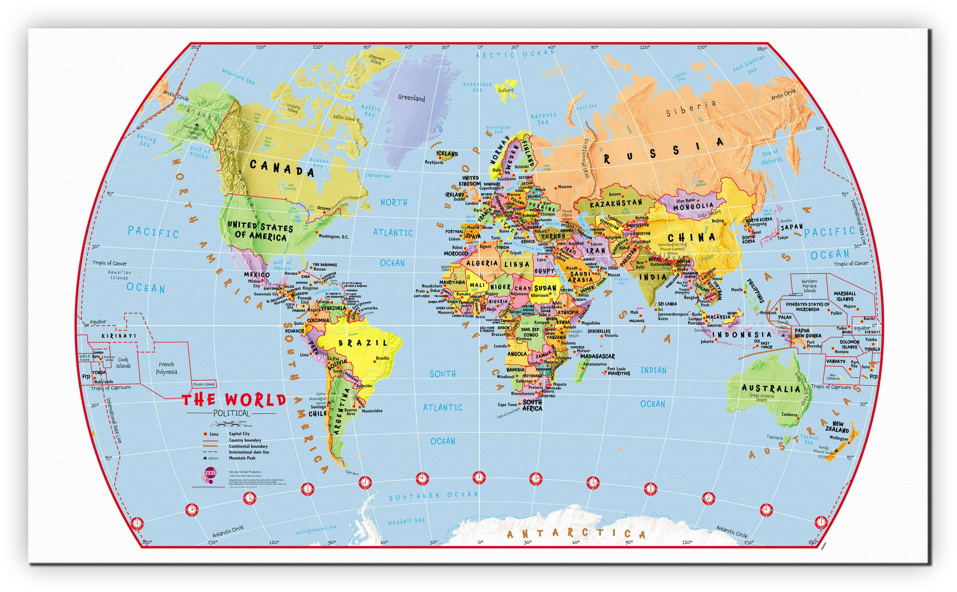 WM00797_S_CANVA - Primary World Wall Map Political
