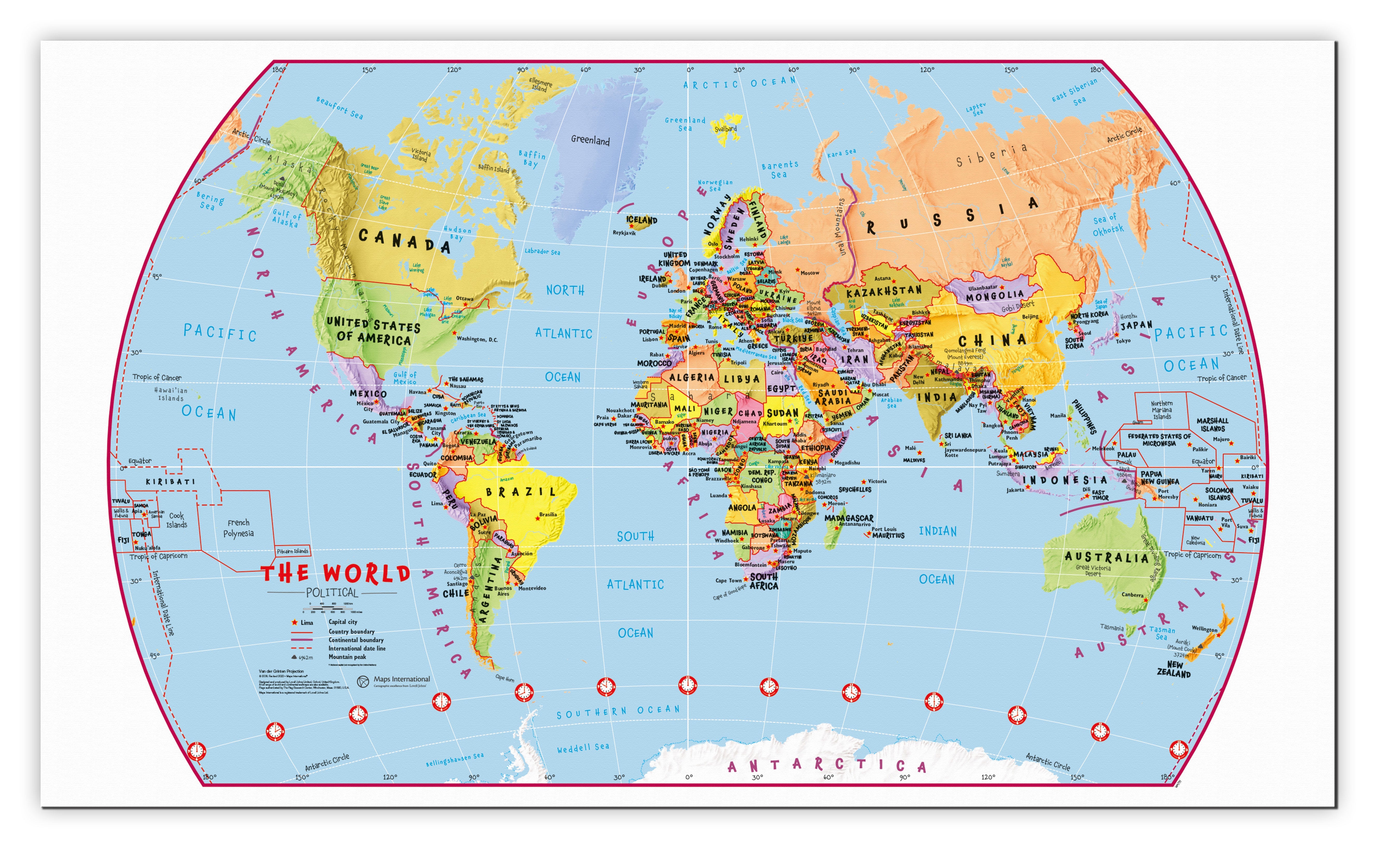 WM00797_M_CANVA - Primary World Wall Map Political