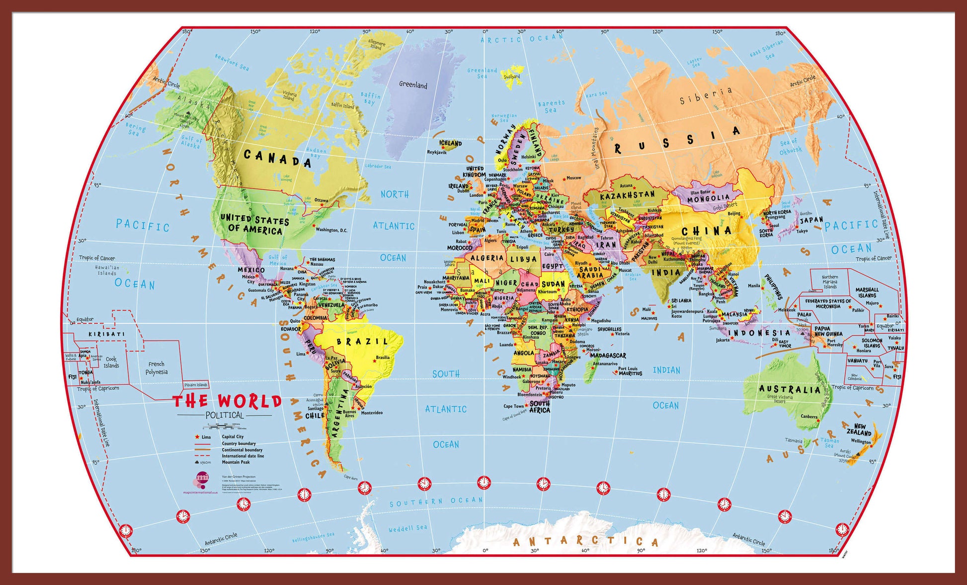 WM00797_L_LBDOK - Primary World Wall Map Political