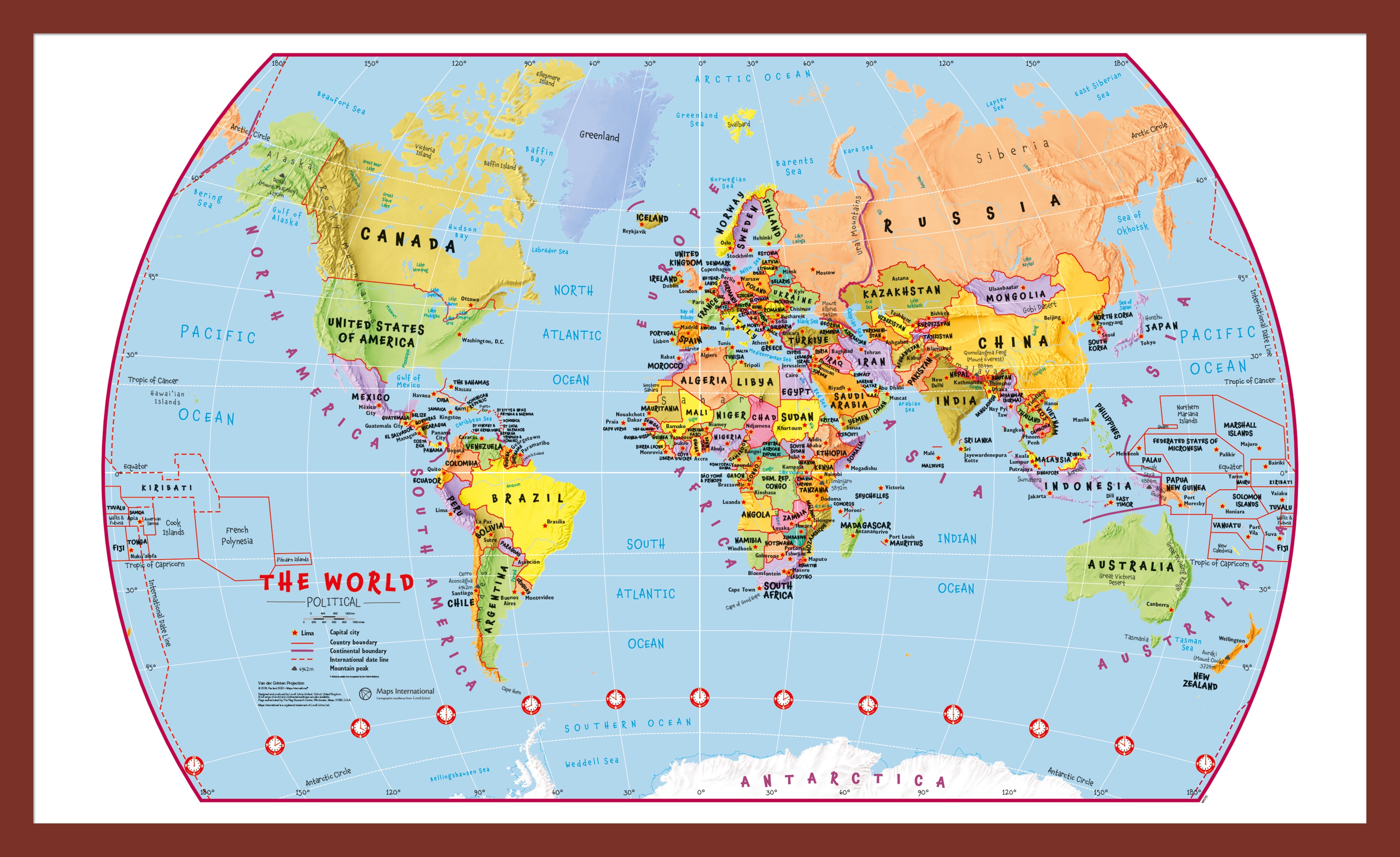 WM00797_S_PINOK - Primary World Wall Map Political