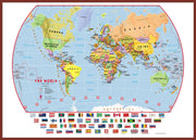 WM00414_L_LBDOK - Primary World Wall Map Political with flags