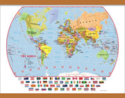 WM00414_M_CWDHB - Primary World Wall Map Political with flags