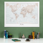 PS00275_M_WDWHI - Personalised World Is Art - Wall Map Neutral