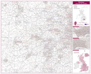 UK00784_L_LAMIN - Reading Postcode Sector Map