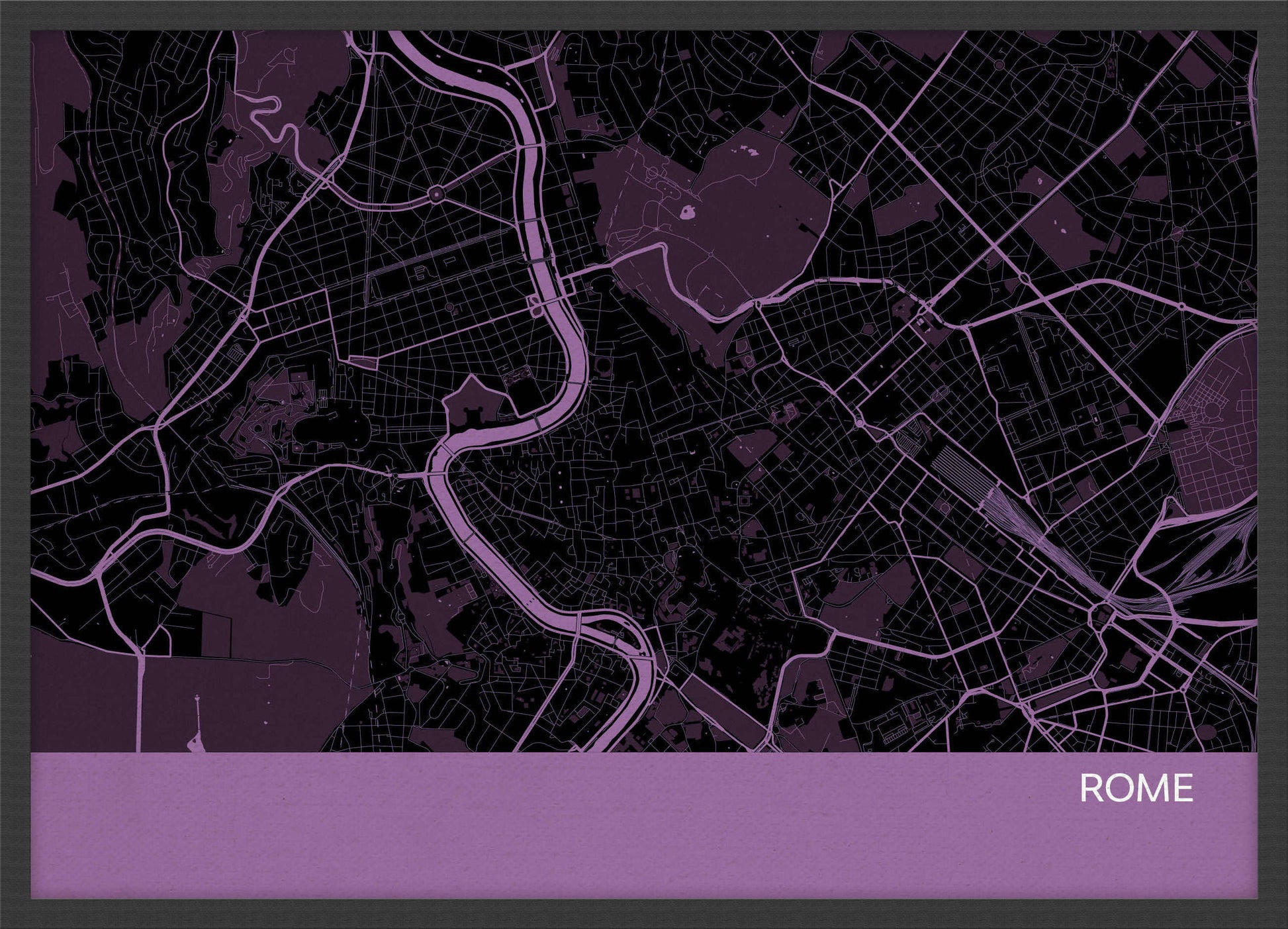 LS01561_4_WDBLA - Rome City Street Map Print Mauve