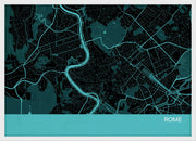 LS01571_S_WDWHI - Rome City Street Map Print Turquoise