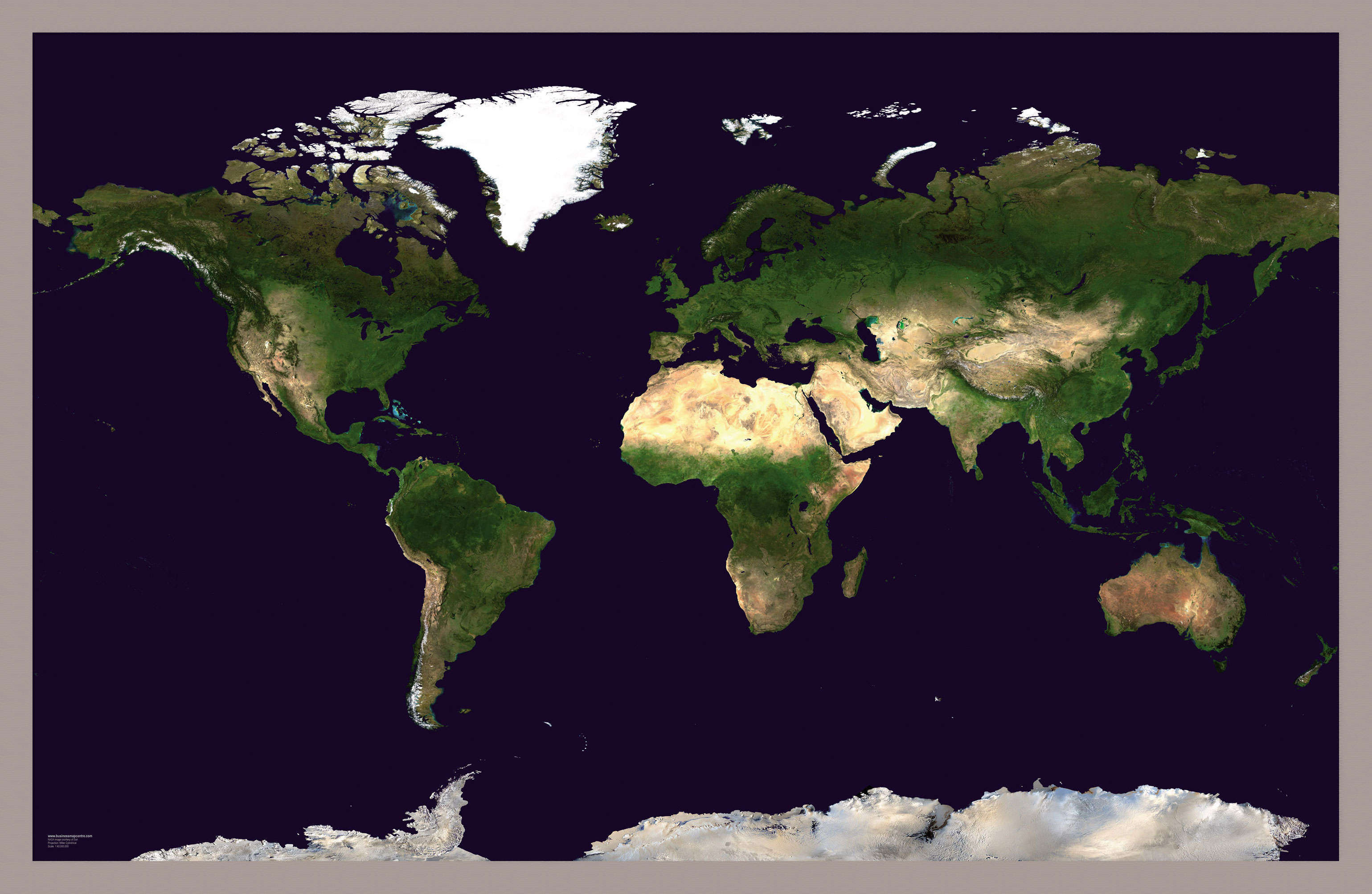 WM00875_S_PINAL - Satellite Map of the World