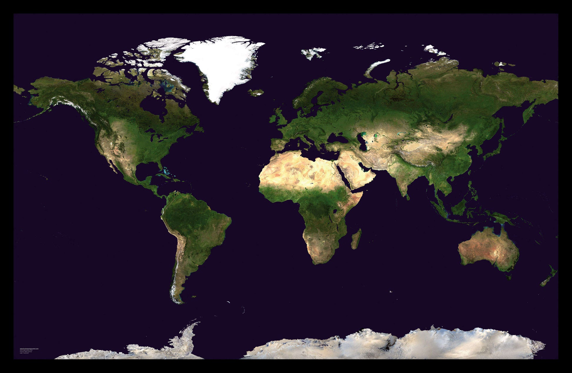 WM00875_S_PINBL - Satellite Map of the World