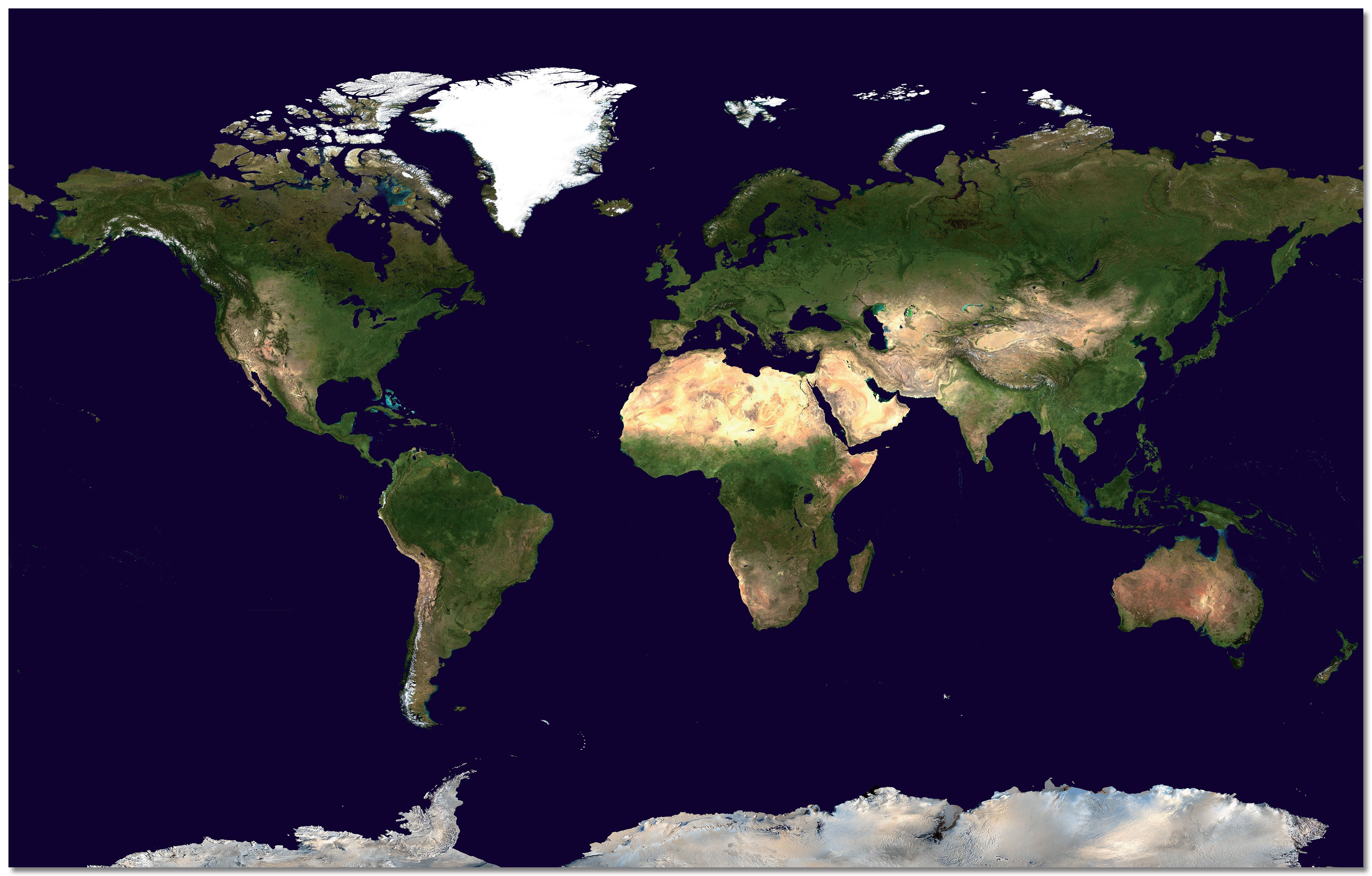 WM00875_H_LMBRD - Satellite Map of the World