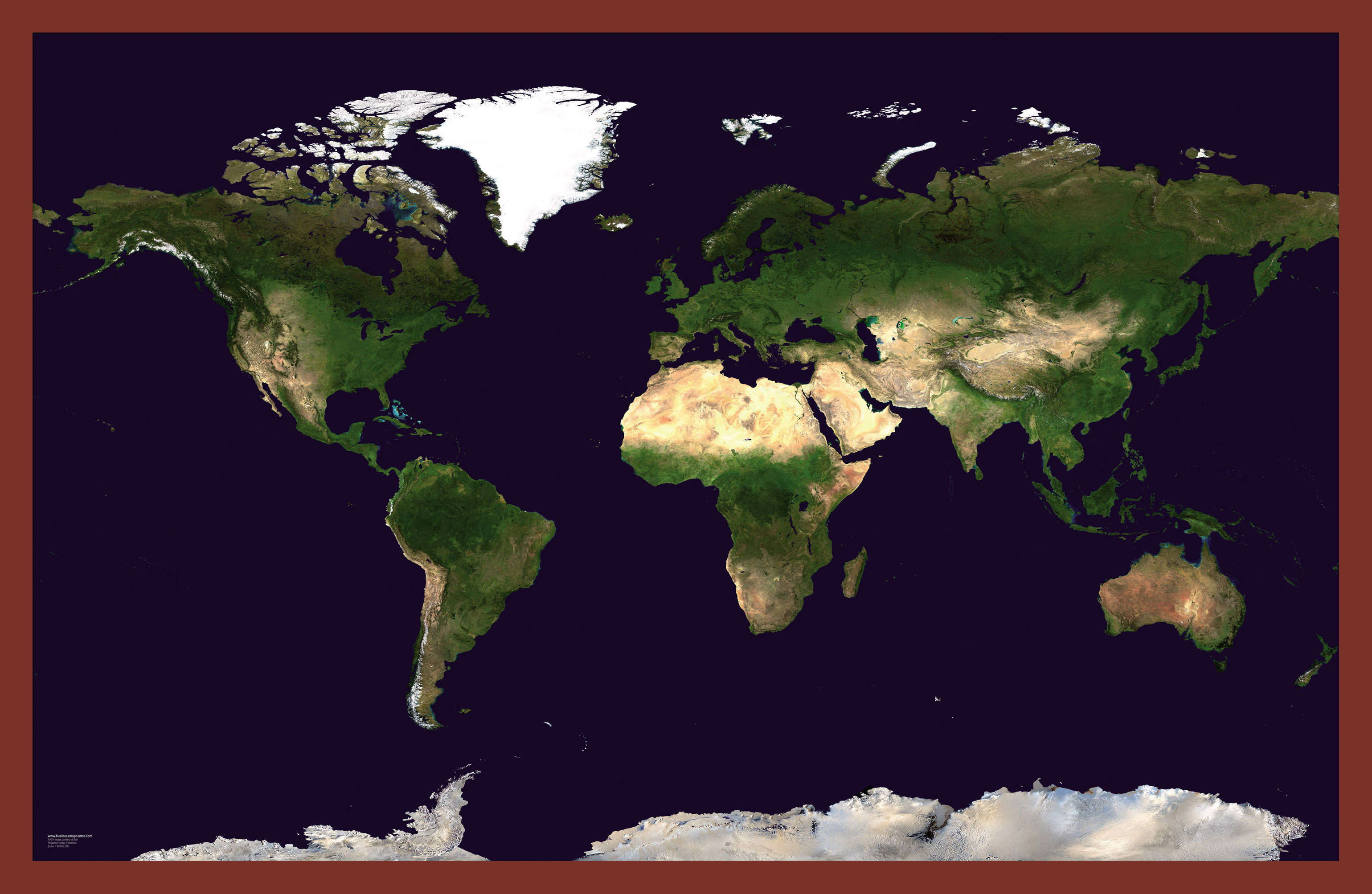 WM00875_M_PINOK - Satellite Map of the World
