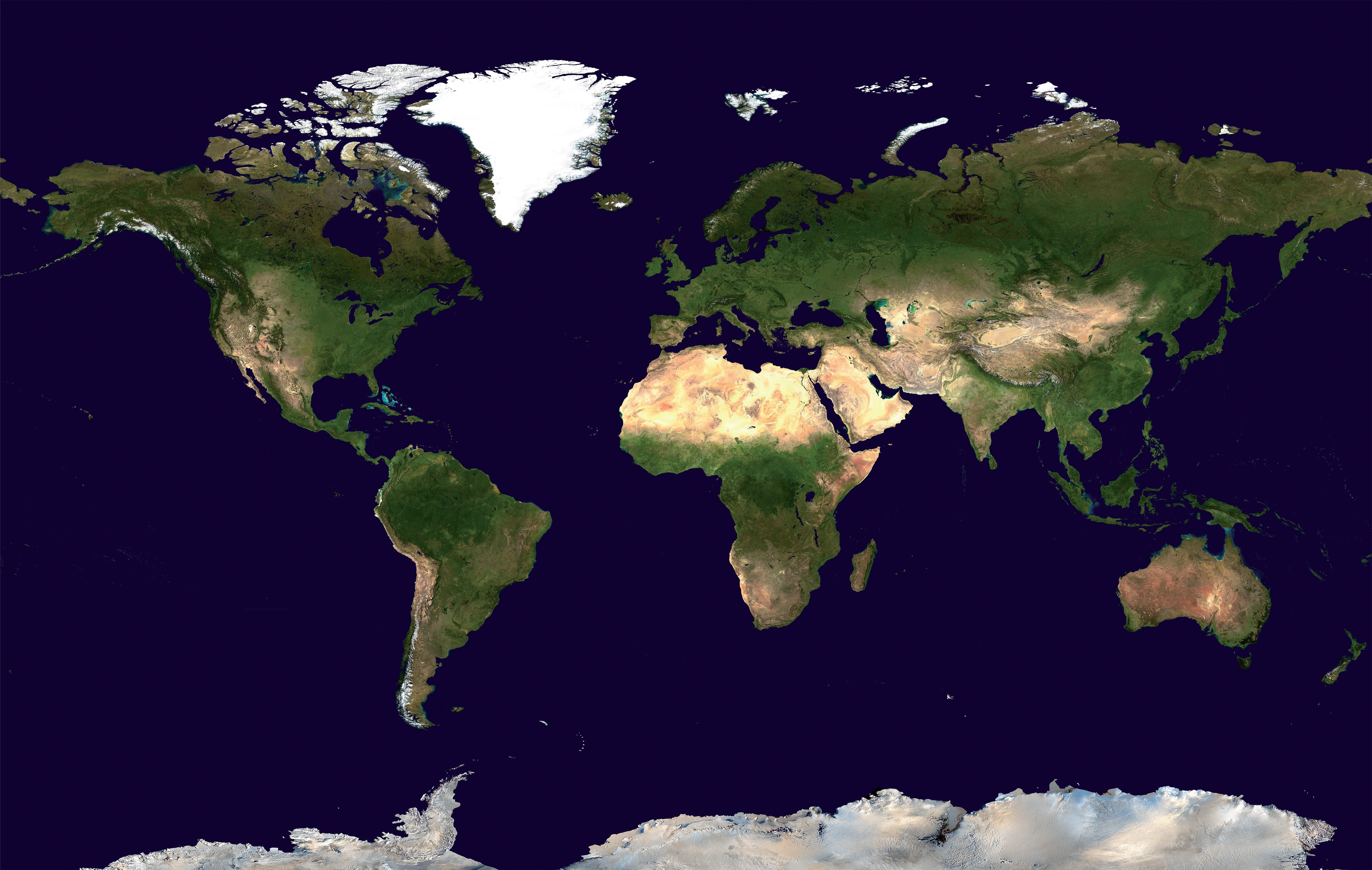 WM00875_H_PAPER - Satellite Map of the World