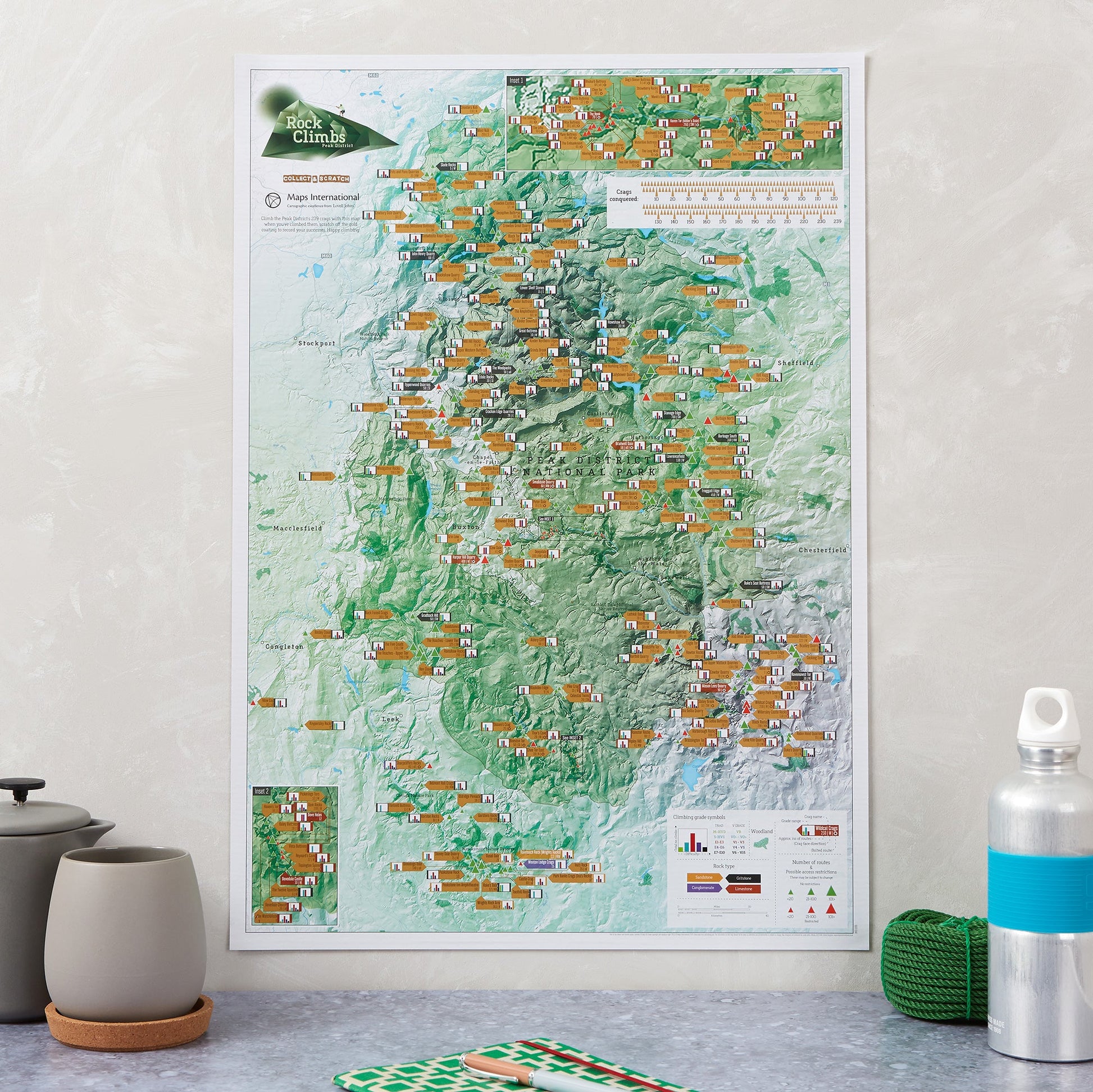 UK01696_S_SILKP - Scratch Off Peak District Rock Climbs Print