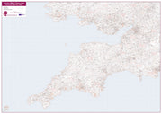 UK00037_L_LAMIN - South West England Postcode District Map