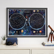 WM01680_M_BWBLA - Stars and Constellations Glow Map