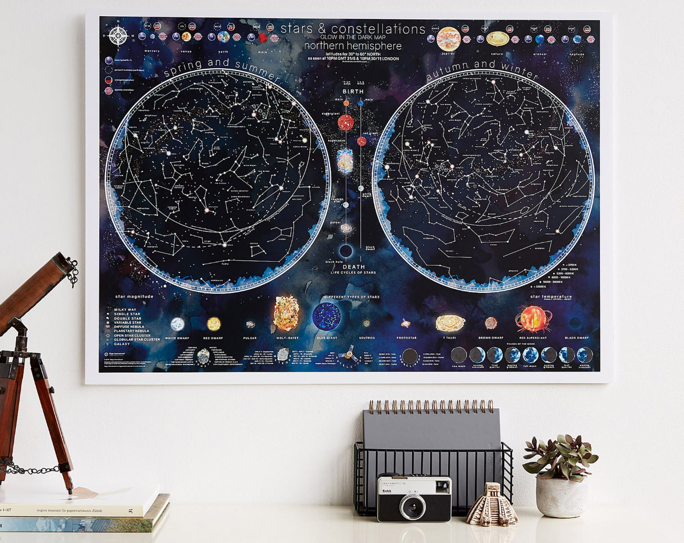 WM01680_M_SILKP - Stars and Constellations Glow Map